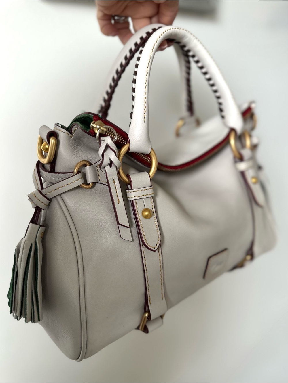 Dooney & Bourke Florentine Satchel in Ecru NWOT